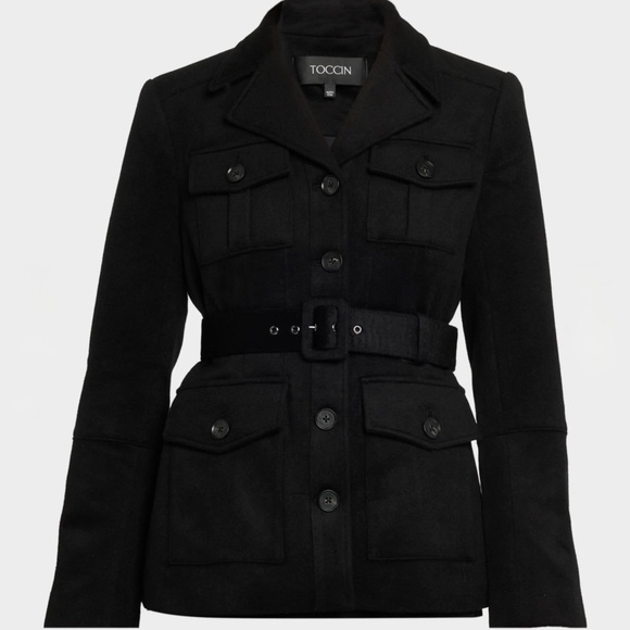Toccin Jackets & Blazers - Toccin Charlie Belted Wool Safari Blazer Size 6 $795 Retail